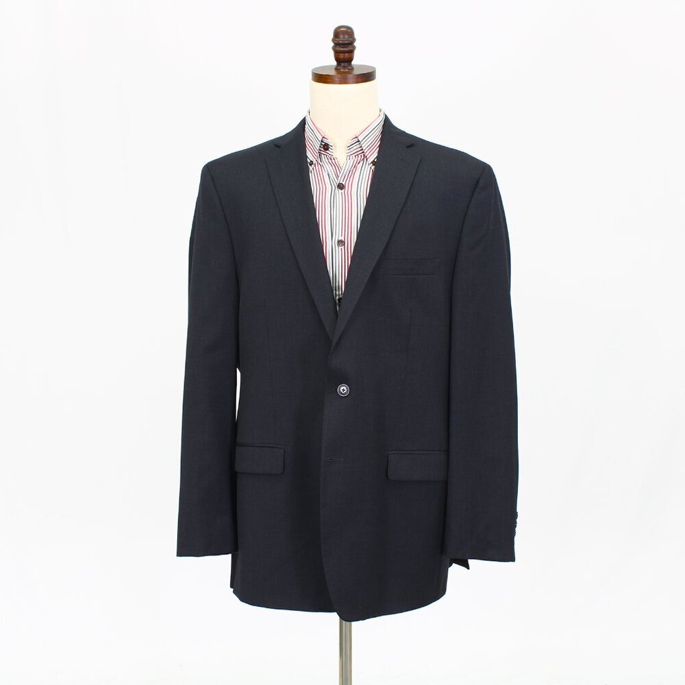 Calvin Klein 48L Gray Solid 2-Button Sport Coat Blazer Jacket P589 - Picture 1 of 11